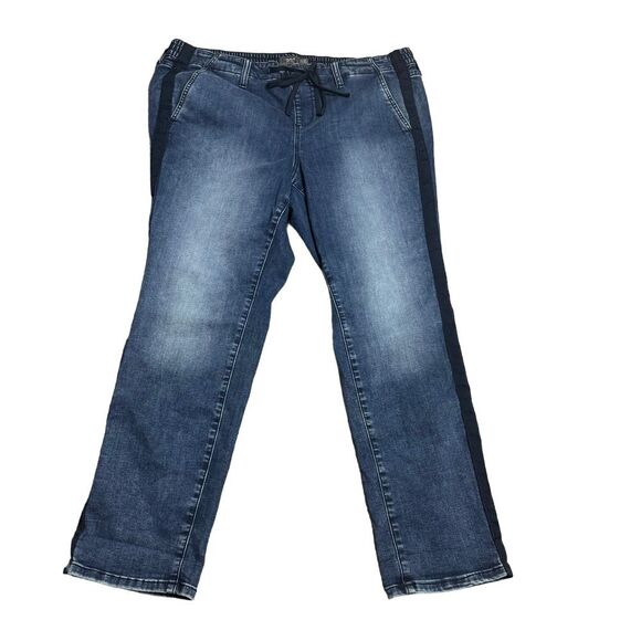 Torrid Plus Size 2R Pull-On Boyfriend Straight Super‎ Soft Mid Rise Side Stripe - Picture 1 of 9